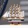 Arkham ship four -masted with white sails, 24*5*23cm