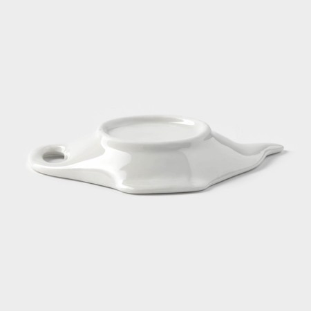Porcelain stand for a tea bag "Classic", white color-2