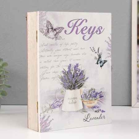 Klyuchnitsa tree 6 hooks "jug with lavender" 19.5x5x26 cm-1