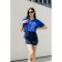 Women's shorts ise, size 48 cm, dark blue color, white