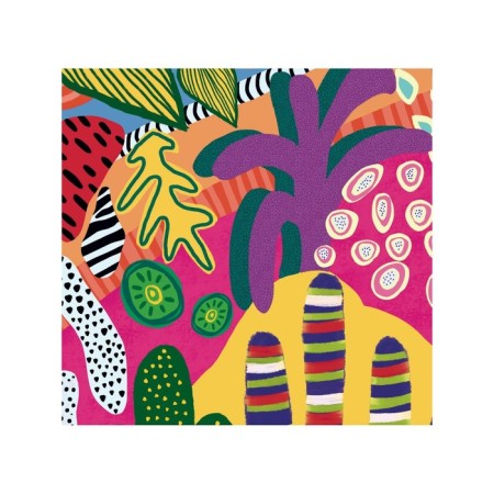 Organizer in a bath on suction cups "neon tropics", for storing toys and trifles, size 33x39 cm-1
