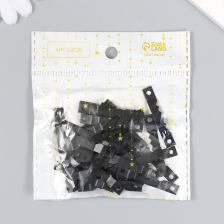 Tough suspension for paintings, photo frames metal (set 40 pcs) black 4x0.5 cm-5