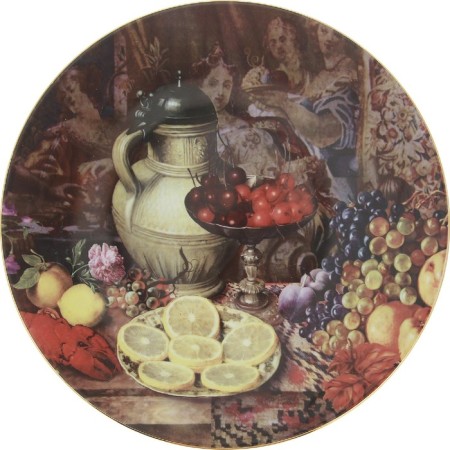 Crochet plate "Still Still Fruit", 27 cm