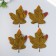 Decor for creativity "Maple leaf" set 4 pcs green 11.5x14 cm
