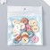 Buttons wood for creativity 2 punctures "patterned" set 25 pcs 2x2 cm