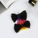 Hair clip "Schoolgirl" (set 2 pcs) pattern, 6 cm, black