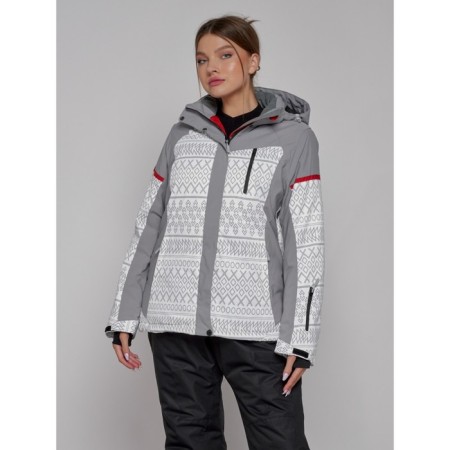 Ski jacket female winter, size 44, white color-1