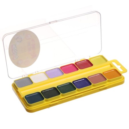 Watercolor 24 colors "Kalyak-Malyak", honey, without brush, plastic-1