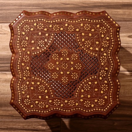 Coffee table 38x38x38 cm, tree shisham-3
