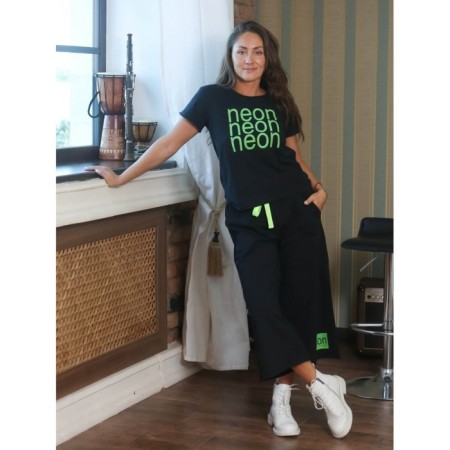Female suit, size 48, black color-1