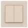 Switch SE AtlasDesign, 10 A, 2 keys, IP20, hidden, beige, Atn000252