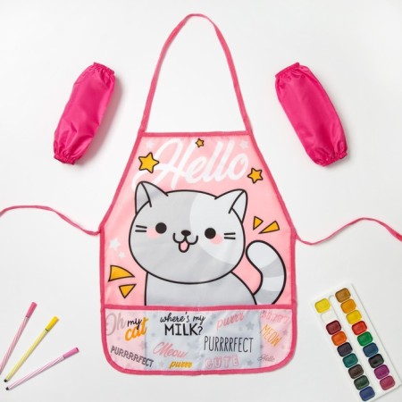 Apron with overturners Children's Ethel "Hello Cat", 49 x 39 cm-7