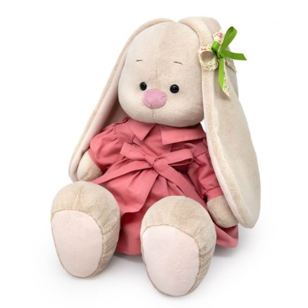 Soft toy "Bunny mi in stylish trench coat", 34 cm-1