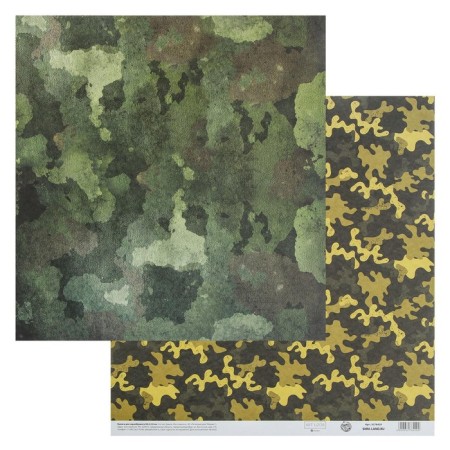 Scrapbooking paper "Military", 30.5 x 32 cm, 190 g/m²-1