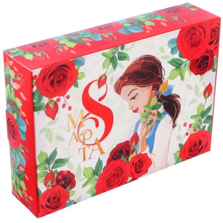Gift folding box, 21 x 15 x 5cm "March 8", princesses-2