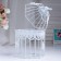 Hexagonal cell "butterflies", 14.5x23cm, white
