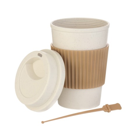 Thermostatic for coffee, 470 ml, pp plastic, 14.2 × 9.3 cm, with a spoon, with a lid-1