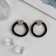 Hair elastic band "Brilliant fairy tale" (set 2 pcs) heart, 4.5 cm