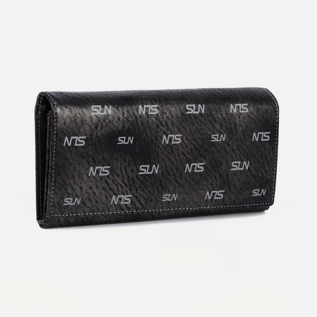 Women's wallet on magnets, black color