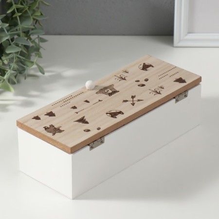 Casket tree with divisions "Forest Beasts" 23x9x8.3 cm-4