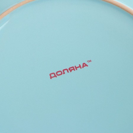 Board ceramic dining share "pastel", d = 27 cm, blue color-3
