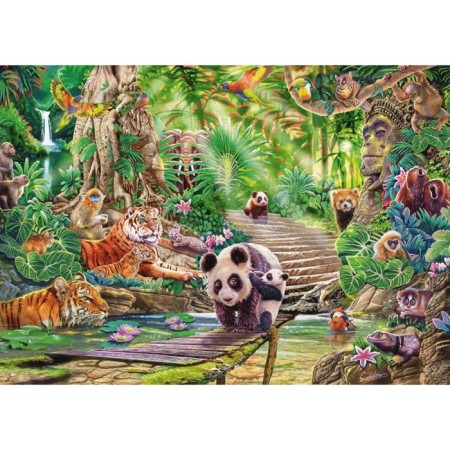 Puzzle "Art. Asian animal world ", 1000 elements-1