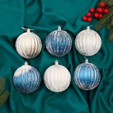 Set of balls plastic D-8 cm, 6 pcs 