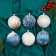 Set of balls plastic D-8 cm, 6 pcs "Roxolana" White-blue