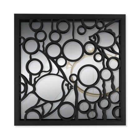 Wall mirror "fish", mirror surface 34.5 × 34.5 cm, black color-2