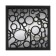 Wall mirror "fish", mirror surface 34.5 × 34.5 cm, black color