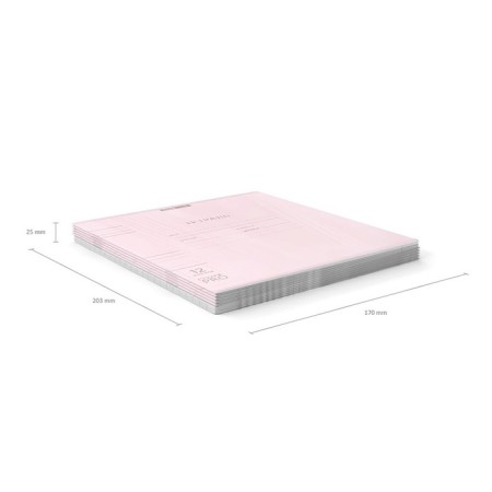 Notebook of 12 sheets in the Erichkrause line "Coverprio Pastel classics, plastic cover, offset block 100% whiteness, pink-7