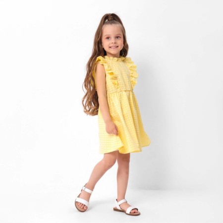 Baby dress with wings KAFTAN, size 32 (110-116 cm), yellow color-1