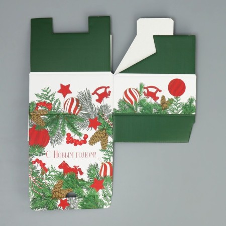 Folding box "New Year", 15 x 15 x 7 cm, new year-5