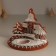 Polystone candlestick for 1 candle "Chapel from gingerbreads" 15x11.5x12.5 cm