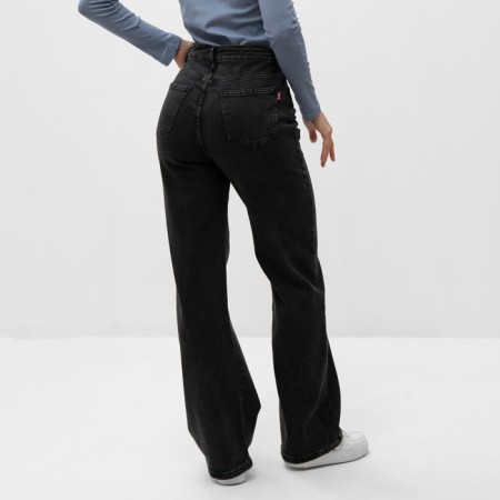 Jeans insulated female, gray color, size 29 (44/46)-3