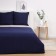 Bed linen Pavline 2SP dark blue+gray 175x215, 180x215, 70x70cm 2pcs Polisatin 70g/m, polyester 100%