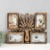 Photo frame plastic in 4 photos 10x15 "Vase with spikelets" Dark gold 41.5x32.2x2.5 cm