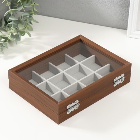 Casket wood for jewelry "Brown" 5x21x16 cm-3