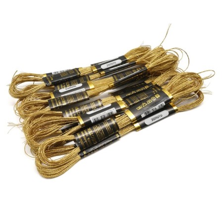 Bestex muline threads metallized, 8 m, b33 gold, 12 pcs. packaged-1