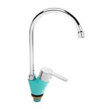 Accoona A4467M kitchen mixer, single -leaf, with nut, silumin, turquoise color