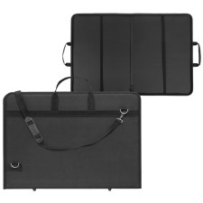 Folder for drawings and drawings for artists A2, 640 x 450 x 30 mm, with handles, textile, estado, black