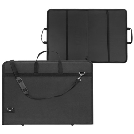 Folder for drawings and drawings for artists A2, 640 x 450 x 30 mm, with handles, textile, estado, black