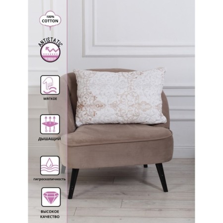 Camel wool pillow, size 70 × 70 cm, artificial tick-2