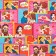 Glossy packaging paper "Pop Art Love", bilateral, 70 x 100 cm