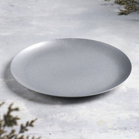 Cup "Cup 225" Metal for one candle, 22x1.6 cm, silver-1