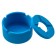 Silicone ashtray, with a lid, round, 8.3 x 4 cm, blue