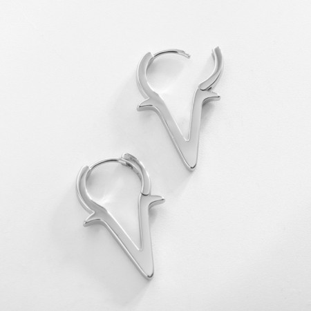 Earrings Metal Xuping Galka, Color silver-1