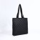 Soper bag with zipper, black color