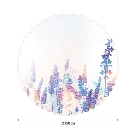 The tablecloth "Lavender Morning", Round, Saten, D = 150 cm