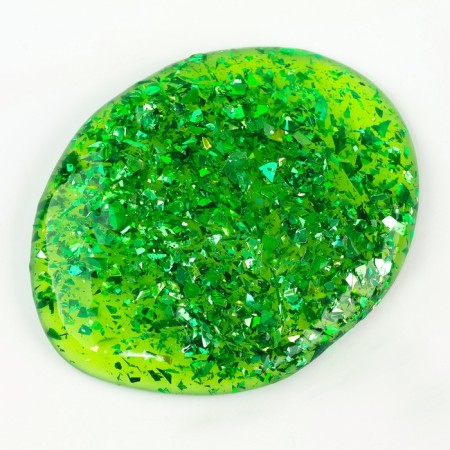 Slime "Glass" with green sparkles of mica-4